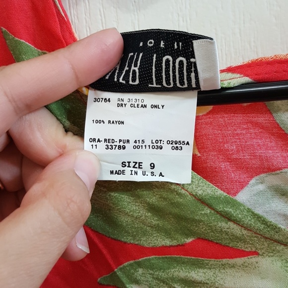 Vintage Byer Too! 90s vibrant red sarong dress - Picture 4 of 6